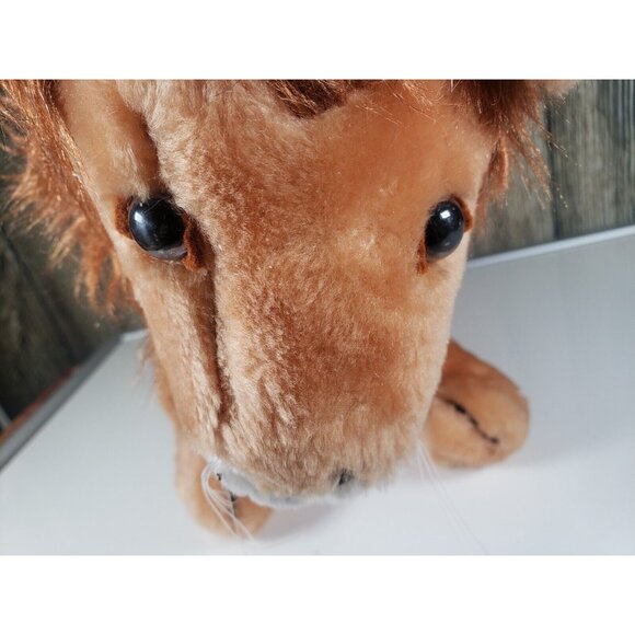 Free Standing Plush Lion Dakin Fun Farm Stuffed Animal Korea Vintage 1980 - Picture 2 of 9
